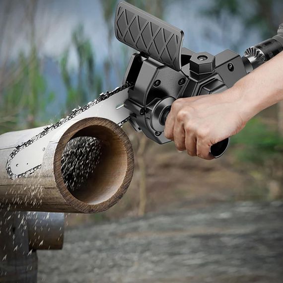 Насадка на дрель или шуруповерт для резки дерева / Электрическая цепная пилка | Зображення 1