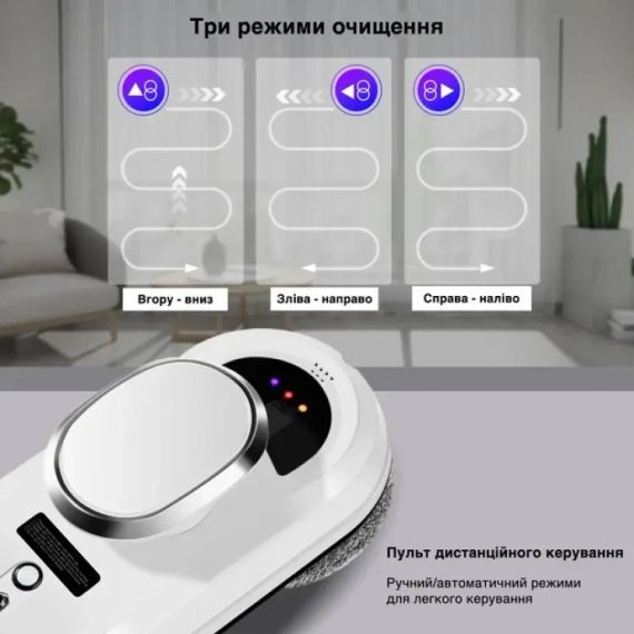 Робот для миття вікон IXIU Glass Cleaning Robot з пультом дистанційного керування | Зображення 5