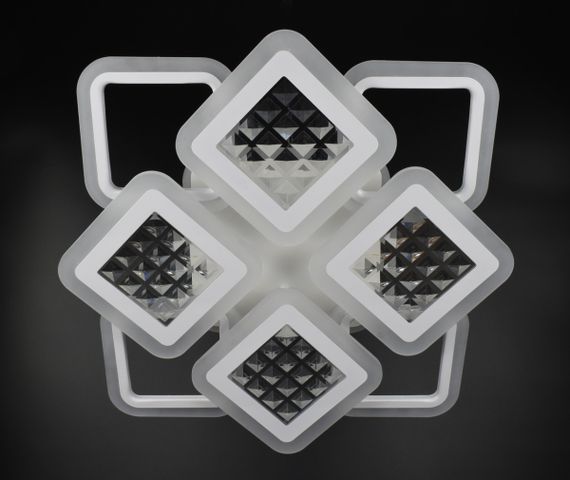 Люстра світлодіодна стельова LED світильник для квартири на стелю лед з пультом 26120 Білий 11х54х62 см.