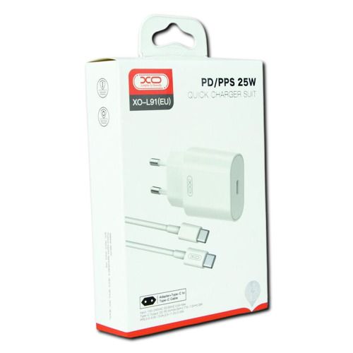 Сетеве зарядне пристрій XO L91EU PD 25W Type-C to Type-C (33604-01_223) | Зображення 2