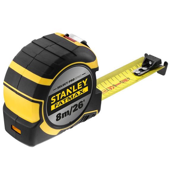 Рулетка измерительная FatMax®Autolock длиной 8 м/26, шириной 25 мм, в прорезиненном корпусес, двухсторонней шкалой STANLEY | Зображення 1