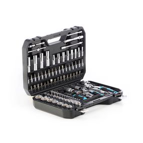 Набор насадок (инструментов) торцевых c трещоткой CrV 1/4, 1/2 (90Т) (110шт) APRO