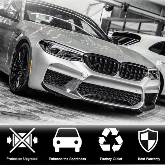 Накладки на передній бампер Flap (для M5 F90 2017-2020, Карбон) для BMW 5 серія G30/31 рр | Зображення 2