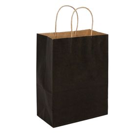 Паперовий крафт-пакет Babydoll 28х19х12 см. Чорний KP