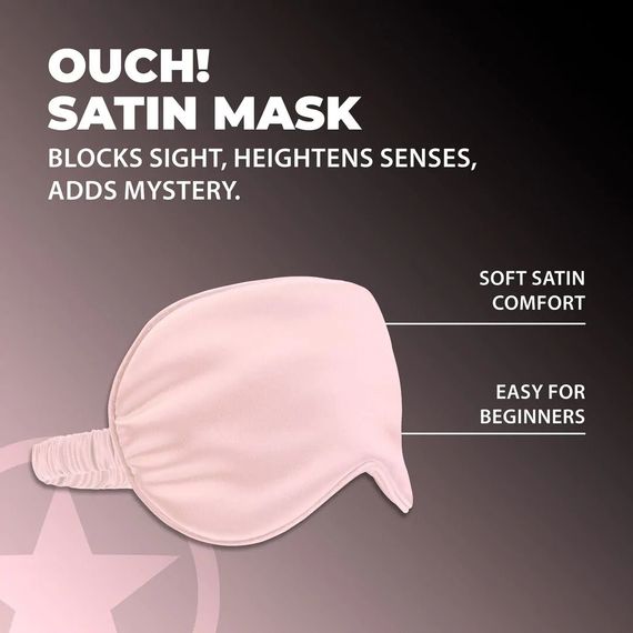 Маска на очі - Ouch! Satin Blindfold Powder Pink | Зображення 1