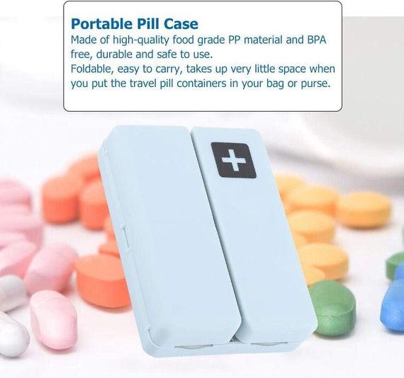 Портативна щоденна таблетниця, 7 відділень з унікальним магнітним дизайном, складана | Зображення 7