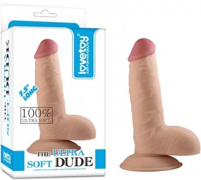 Фалоімітатор - The Ultra Soft Dude 7.5" Sex Aura | Зображення 1