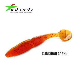 Силиконовая приманка, Съедобный силикон Intech Интеч Slim Shad 4 "5 шт #25