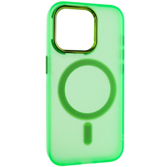 Чехол TPU+PC Lily with MagSafe для Apple iPhone 12 Pro Max (6.7") Neon Green | Зображення 1