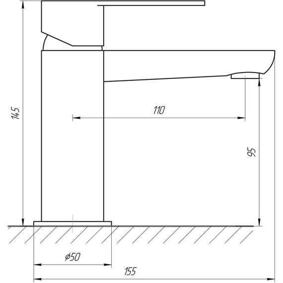 Змішувач для раковини TOPAZ BARTS TB 07202-H36 | Зображення 1