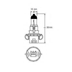 Лампа фарна H13 12V 6055W P26.4t ORIGINAL LINE (вир-во OSRAM) OSRAM 9008 на JEEP COMPASS (MK49)