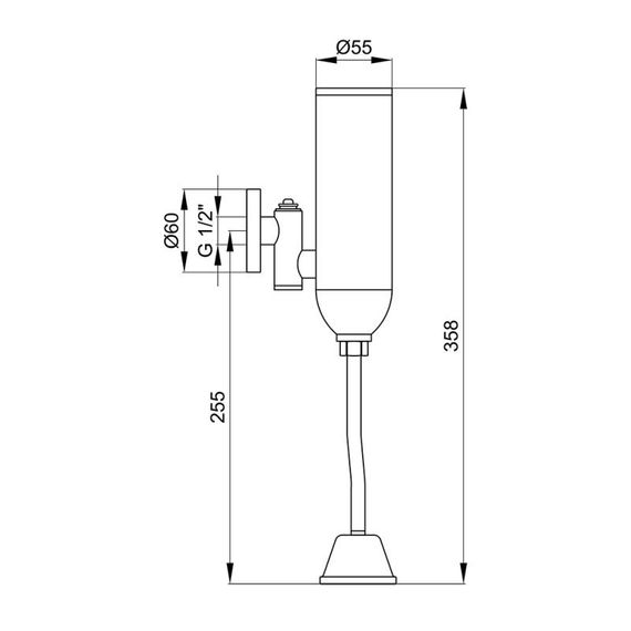 Кран для пісуару сенсорний Lidz (CRM) 90 00 082 00 | Зображення 3