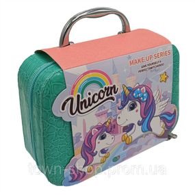 Набор детской косметики с кисточками в саквояже "Princess Unicorn" ZB-71 Green