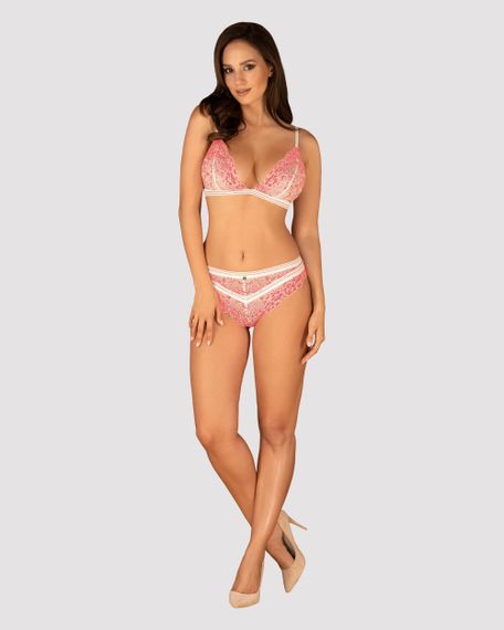 Мереживний комплект Bloomys set Рожевий L/XL | Зображення 4