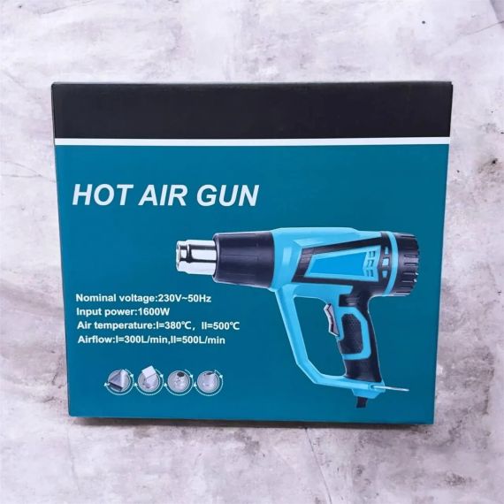 Фен промисловий Hot Air Gun 1600W 4 насадки X512 | Зображення 1
