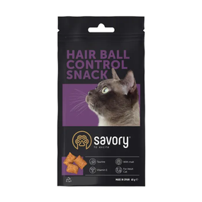 Лакомство для кошек Savory Snack Hairball Control, курка 60г