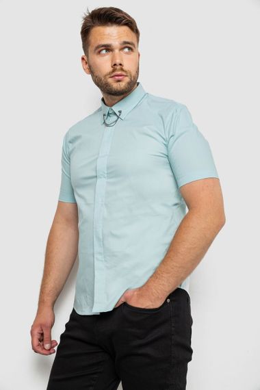 Рубашка мужская однотонная, цвет мятный, 214R6917 | Зображення 2