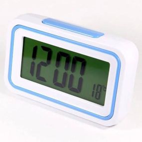 Часы настольные с будильником говорящие Kenko KK 9905 TR Голубые