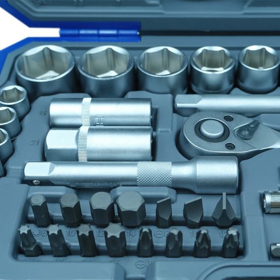 Набір інструментів професійний 1/4" і 3/8" і 1/2" 151 од. Haisser BLACK 70257 | Зображення 6