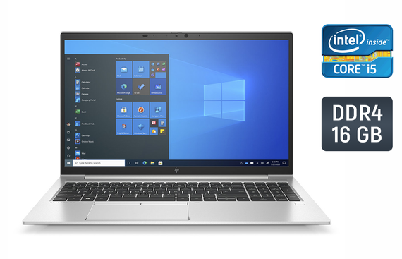 Ультрабук HP EliteBook 850 G8 / 15.6" (1920x1080) IPS / Intel Core i5-1145G7 (4 (8) ядра по 2.6 - 4.4 GHz) / 16 GB DDR4 / 256 GB SSD / Intel Iris Xe Graphics / WebCam / TouchID б/в