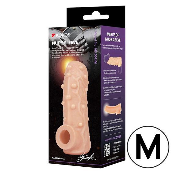 Насадка на член Kokos Nude Sleeve NS 002 M Sex Aura | Зображення 2