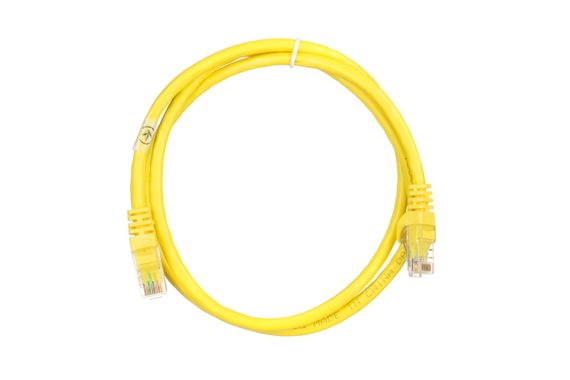 Патч-корд 2E Cat 6,UTP,RJ45, 26AWG ,7/0.16 Cu, 1.00 m, PVC,Yellow (2E-PC6COP-100YLW) | Зображення 1