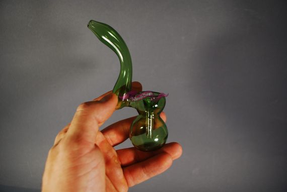 Стеклянная трубка Wow зеленый мрамор | Зображення 3