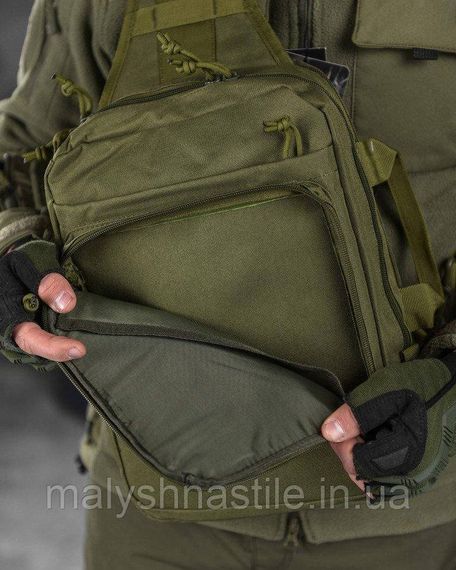 Сумка-слінг тактична з однією лямкою SILVER KNIGHT 8л oliva ВТ6393 | Зображення 8