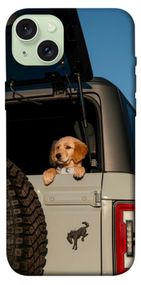 Чохол з картинкою Dog in the car для Apple iPhone 15 Plus (6.7")
