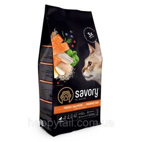 Сухой корм для котят Savory Kitten с лососем и морской рыбой 2 кг