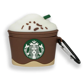 Силиконовый 3D чехол для наушников Apple AirPods Pro 1/2 Starbucks Rosa Коричневый