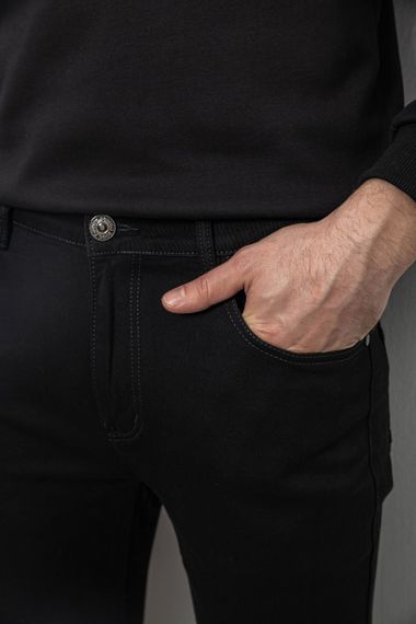 Джинсы мужские, цвет черный, 244RW21 | Зображення 4