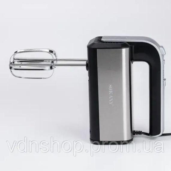 Миксер ручной SOKANY CX-6651 сталь с двумя насадками 800 Вт 5 скоростей | Зображення 1