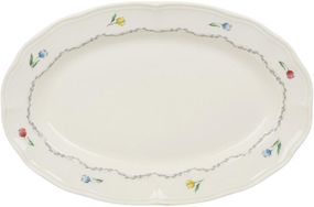 Набір 6 порцелянових овальних тарілок "Vintage Tulip" 33х22см