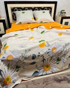 Комплект постельного белья Soft евро 200х220 см ромашки