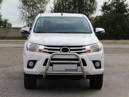 Передній захист WT023 (нерж) для Toyota Hilux 2015-2024 рр