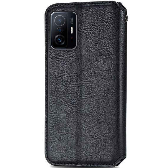Шкіряний чохол-книжка GETMAN Cubic (PU) для Xiaomi 11T / 11T Pro Штучна шкіра, Слот для візитки, Чорний | Зображення 3