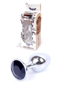 Анальна пробка B - Series HeavyFun Jewellery Silver Plug, чорна