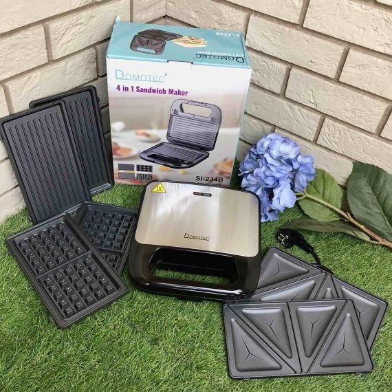 Вафельница-сендвичница 4в1 Domotec SI-234B 1200w