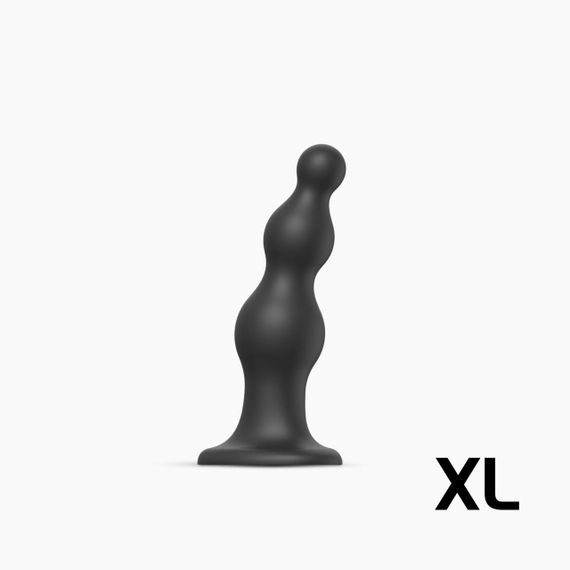 Насадка для страпона Strap-On-Me Dildo Plug Beads Black XL Sex Aura