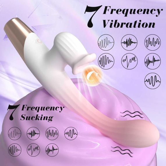 Вібратор-кролик 3 в 1 із функцією нагрівання Dual Action Heating Vibe Sex Aura | Зображення 5