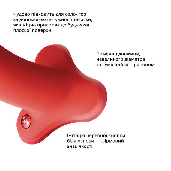 Фалоімітатор Fun Factory MAGNUM, помаранчевий, дуже гнучкий, довжина 18,3 см, діаметр 3,7 см | Зображення 3