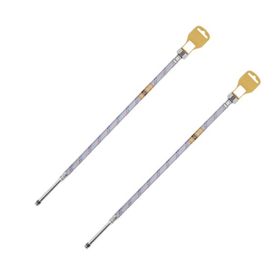 Гнучка підводка для підключення змішувача Kroner KRM 1/2"хМ10 ВЗ 60 см в нейлоновому обплетенні покритому ПВХ