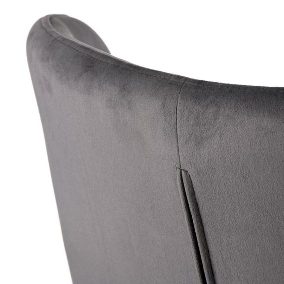 Мягкое кресло Reita Dark Grey, темно-серый бархат на черных металлических ногах | Зображення 8