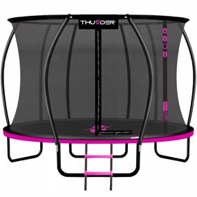 Батут із внутрішньою сіткою THUNDER Inside Ultra 12FT 374 см Black/Pink