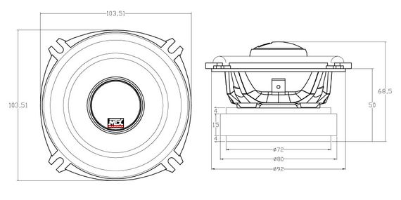 Коаксіальна акустика MTX TX640C | Зображення 1