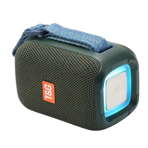 Портативна Bluetooth колонка TG339 5W з RGB підсвічуванням. Колір: зелений