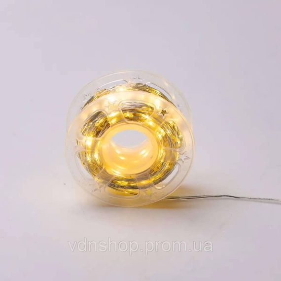 Гірлянда роса на пульті 50 метрів на 500 led світлодіодів крапля на білому дроті жовта 500L50MWY | Зображення 7