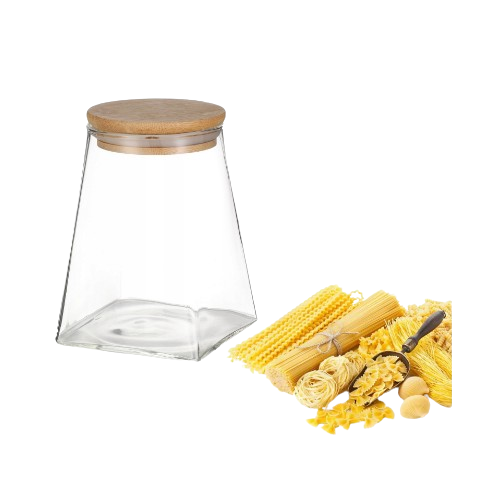 Ємність 600мл 9*9*11,6см з кришкою скло KAMILLE 9036 | Зображення 1