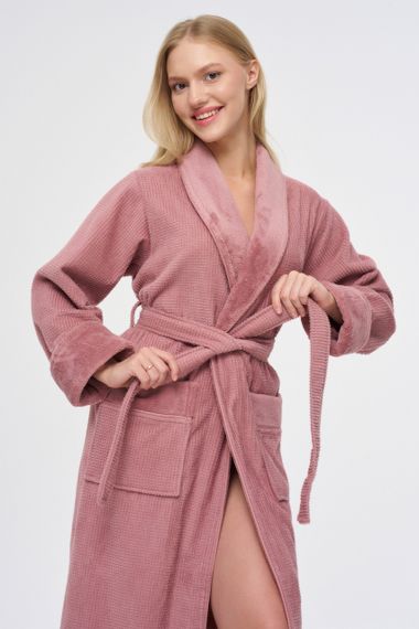 Жіночий халат Nusa 3873 пудровий 3XL | Зображення 4